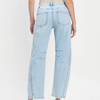 High Waist Jeans Mit Barrel Leg Und Heller Waschung